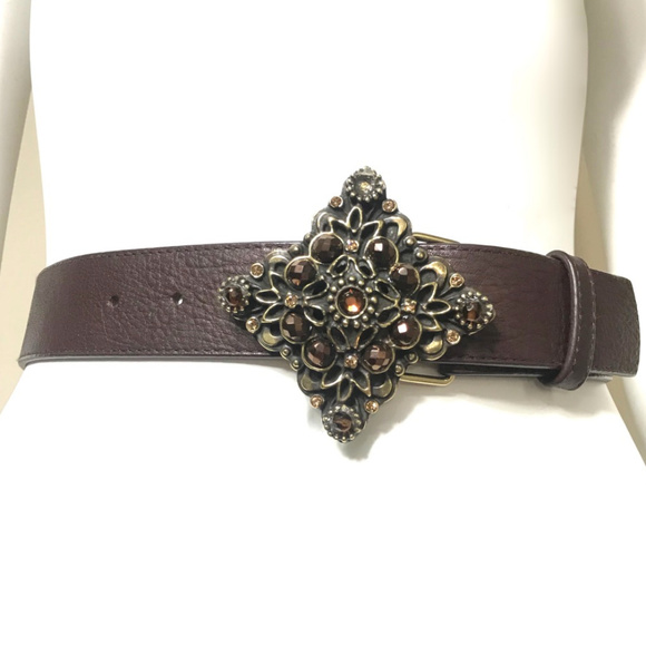 New Leatherock leather Crystal Victoria Belt - Picture 1 of 7